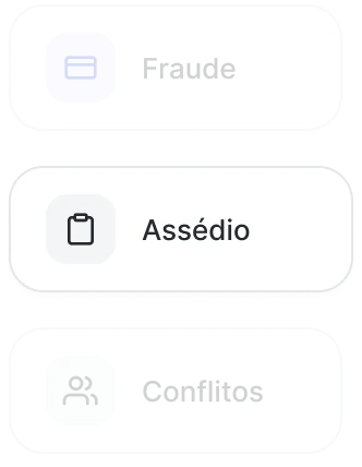 Tipos de denúncia configuráveis