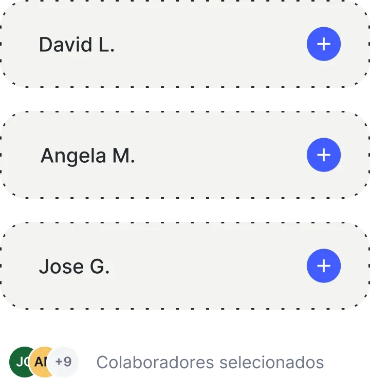 Seleção de colaboradores para o envio em massa