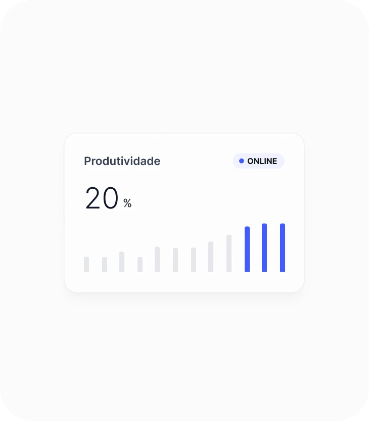 Widget de produtividade a 20%