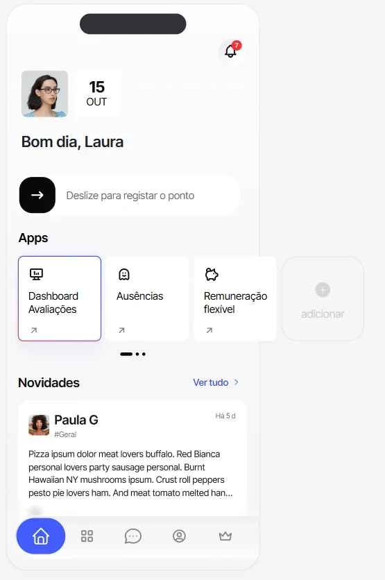O menu da Sesame com a app acabada de publicar como mais uma entrada